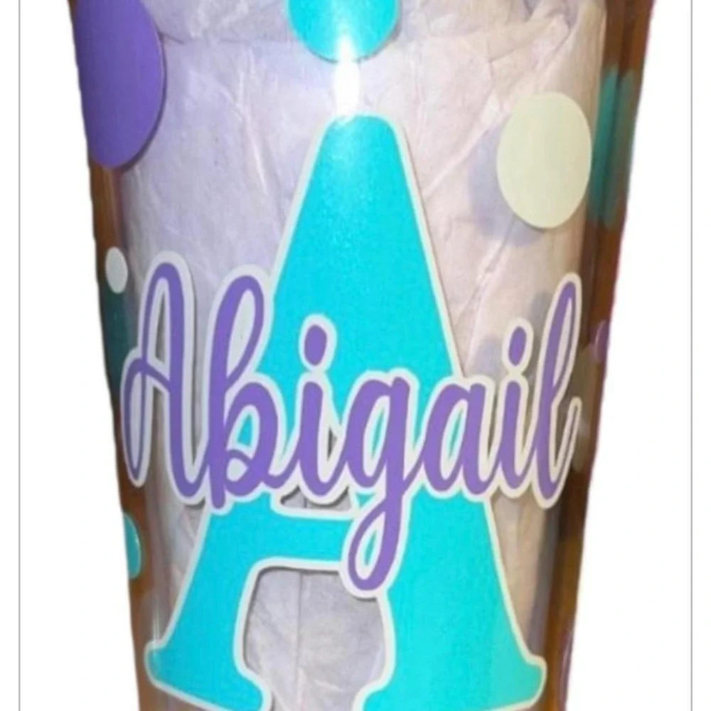 Acrylic Tumbler 16 ounce lid and‎ straw, custom name and color